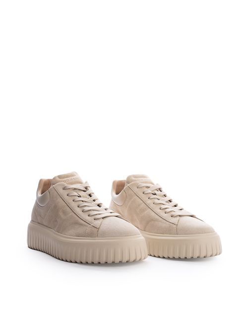 Sneakers H-Stripes in suede Beige HOGAN | HXM6450FC6T PJQC023